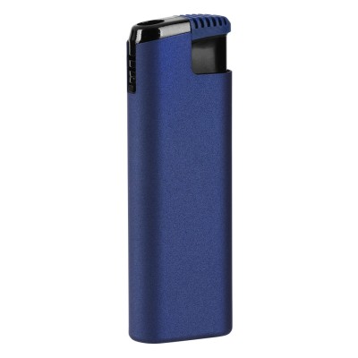 MAGMA SOFT, turbo flame electronic lighter in metal case, metallic blue