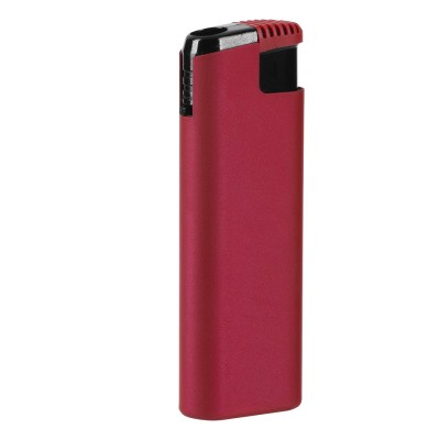 MAGMA SOFT, turbo flame electronic lighter in metal case, metallic red
