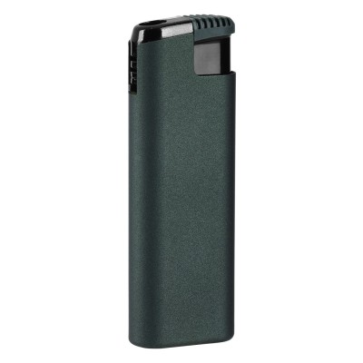 MAGMA SOFT, turbo flame electronic lighter in metal case, metallic green