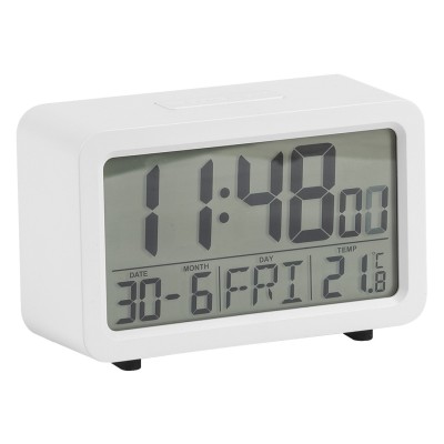 TIMEOUT, lcd desk clock, white