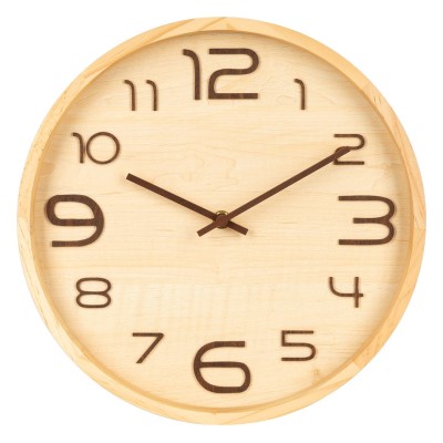 DIEM, wooden wall clock, beige