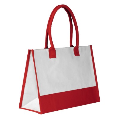 NAOMI, cotton shopping bag, 380 g/m2, red
