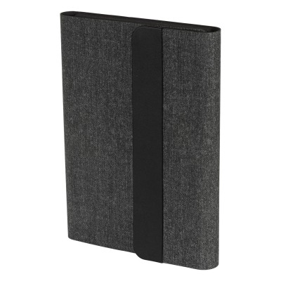 FULTON 3IN1, magnetic, portfolio case with a5 notebook, power bank 5.000 mah, wireless charger for three devices in a gift box, dark gray