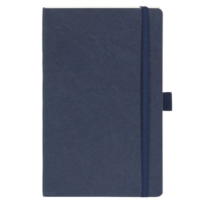 LYRA, flexi cover a5 notebook, made of washed kraft, blue