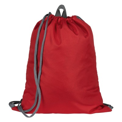EXIT, drawstring bag, red