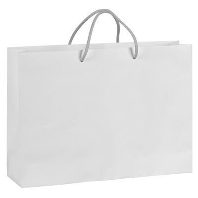 DINA HO, paper bag,  matt laminated, 190 g/m2, white