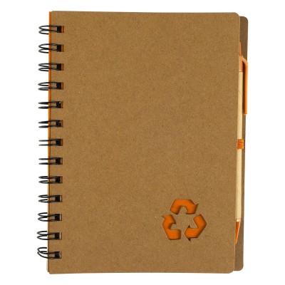 GEO, notebook with pen, orange