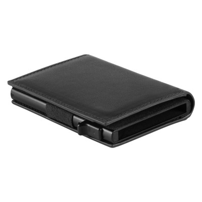 ARKON, genuine leather card holder with rfid protection, black