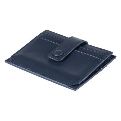 SLIP, genuine leather card holder, 8/1, blue
