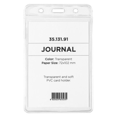 JOURNAL, pvc id card holder, transparent