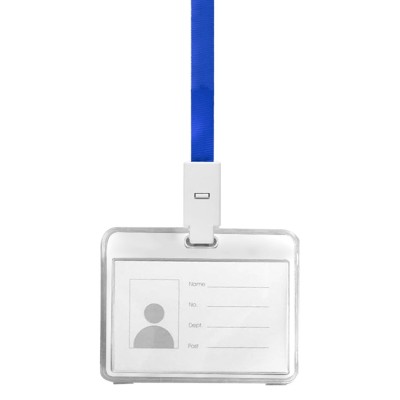 EGO, lanyard id holder, blue