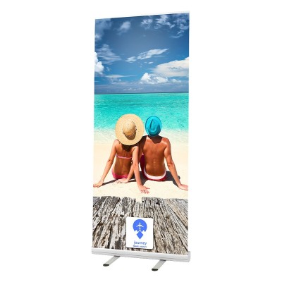 ROLL UP 85, aluminium roll up banner, silver