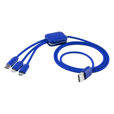 ODON 3IN1, usb charging cable 3 in 1, royal blue