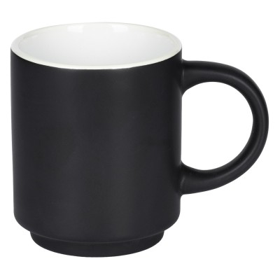 FRESCA, stoneware stackable mug, 180 ml, black
