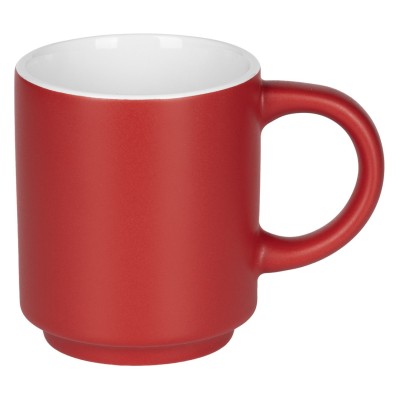 FRESCA, stoneware stackable mug, 180 ml, red