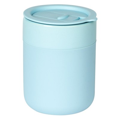 JONA, stoneware mug with silicone cover, 340 ml, sky blue