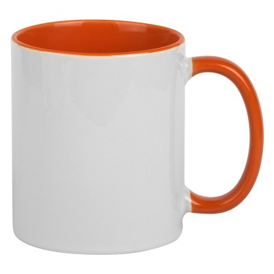 MIA, stoneware sublimation mug, 325 ml, orange