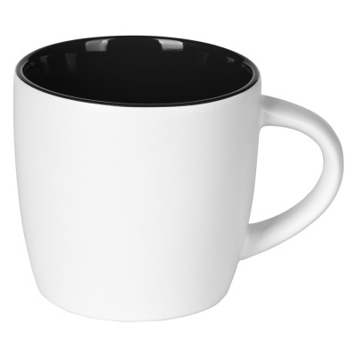 BERRY WHITE, stoneware mug, 300 ml, black