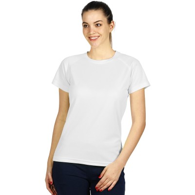 RECORD LADY, women's t-shirt, 100% polyester, white