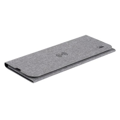 TWIST PAD, mouse pad and wireless charger 15w, gray