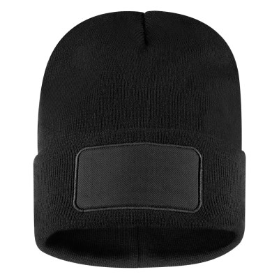 ANDI, winter cap with square patch, black