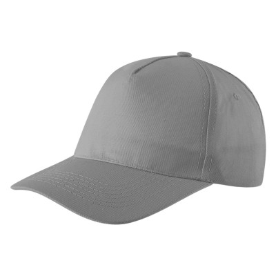 DEBBI, cap with 5 panels, velcro back closure, gray