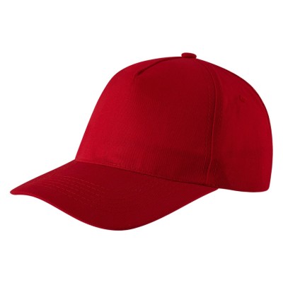DEBBI, cap with 5 panels, velcro back closure, red