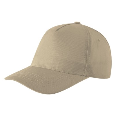 DEBBI, cap with 5 panels, velcro back closure, beige