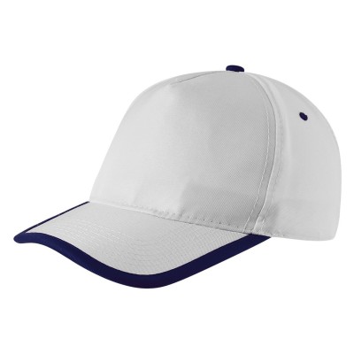 FIVE, cap with 5 panels, velcro back closure, blue