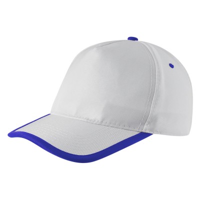 FIVE, cap with 5 panels, velcro back closure, royal blue