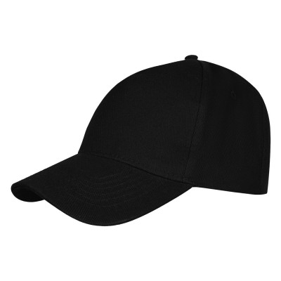 RUNNER 5, cap with 5 panels, metal buckle back closure, black