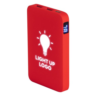 ODIN 5, light up power bank, 5.000 mah, red