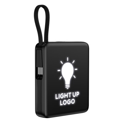 STELLAR, light up power bank, 5.000 mah, black