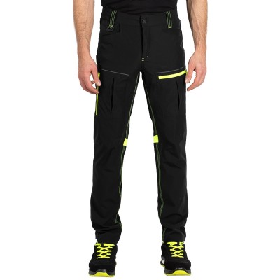 PANTHER PANTS S, elastic work pants, neon yellow
