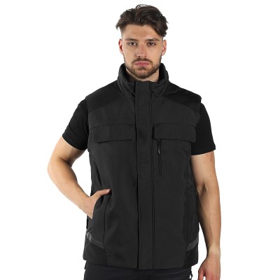 GRANIT VEST, workwear bodywarmer, dark gray