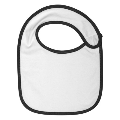 BABY, baby bib with velcro closure, 180 g/m2, black