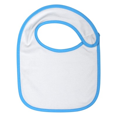 BABY, baby bib with velcro closure, 180 g/m2, sky blue