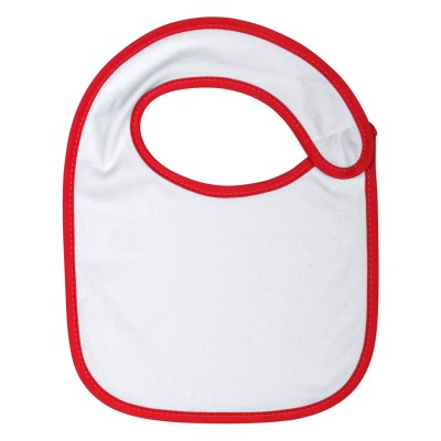 BABY, baby bib with velcro closure, 180 g/m2, red