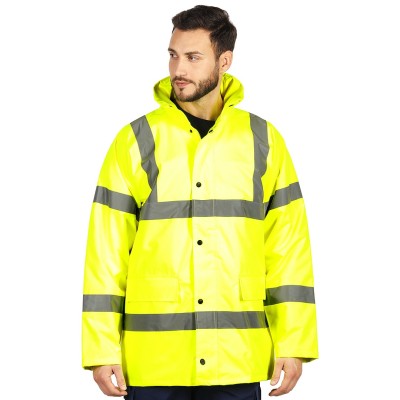 TRAFFIC, hi viz winter parka neon yellow