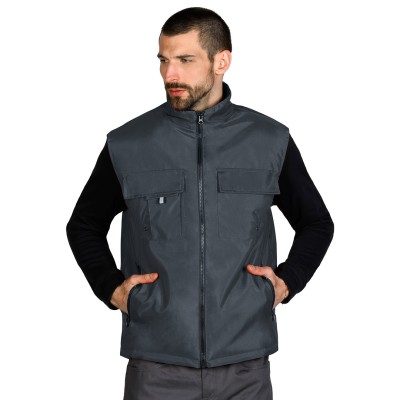 TEN VEST, workwear bodywarmer dark gray