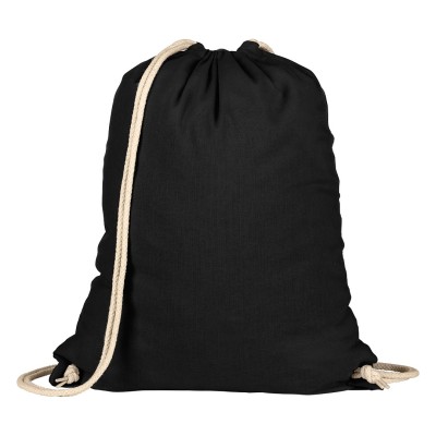 MELON COLOR 140, cotton backpack, 140 g/m2, black