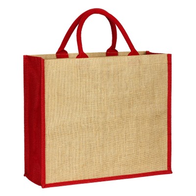 MAKARENA, jute shopping bag, red