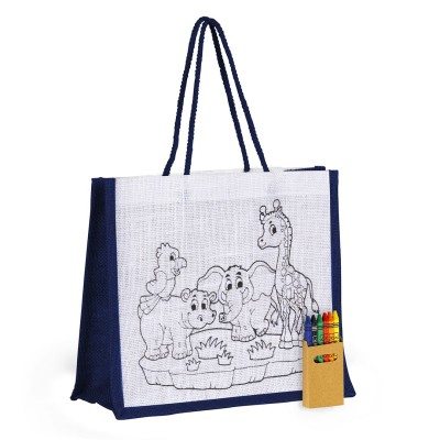 CHICO, bag with crayons, blue