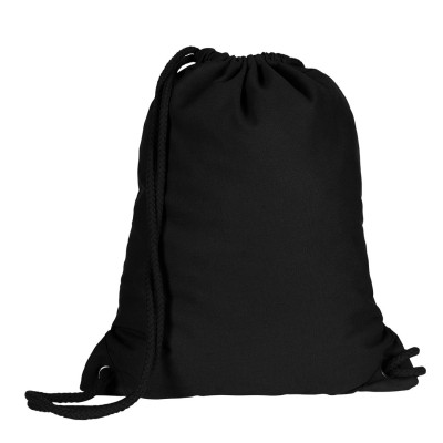 LIME, recycled cotton backpack, 285 g/m2, black
