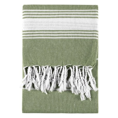 TASOS, cotton beach towel, 180 gr/m2, olive