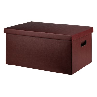 TUTTO, 3-layer self-assembling gift box with a lid, burgundy