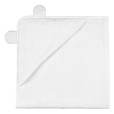 TOBY, baby towel, white
