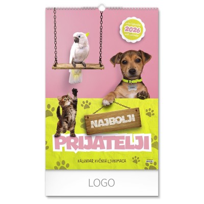 NAJBOLJI PRIJATELJI, wall calendar, 7 pages, b3 format