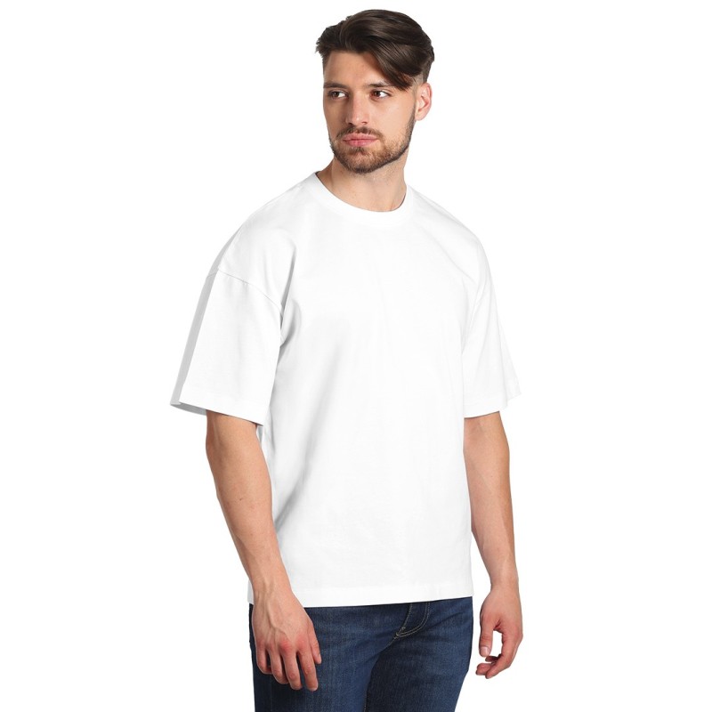 BIG T, oversized organic cotton t-shirt, 220 g/m2, white