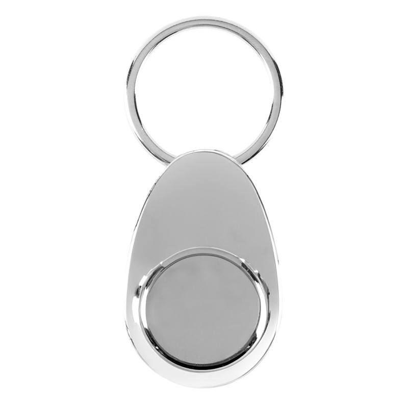 VALOR, key holder with shopping cart token, shiny metal